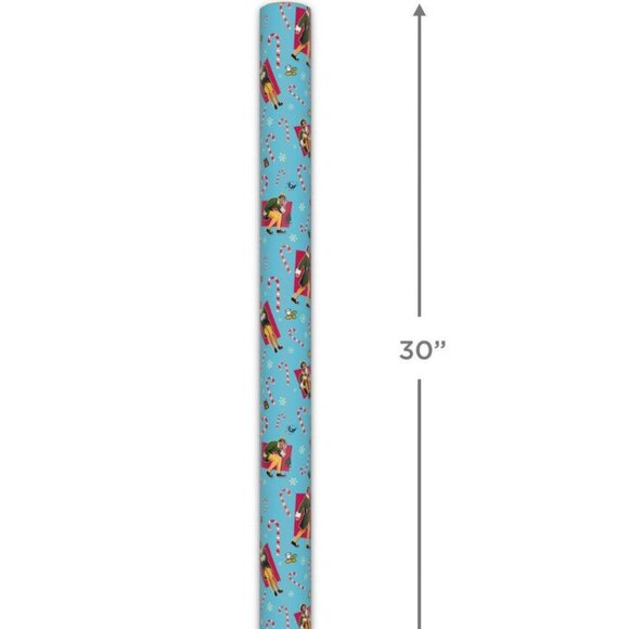Hallmark Wrapping Paper Christmas Buddy the Elf Poses Blue 25 sq ft Holiday Gift - Picture 5 of 5